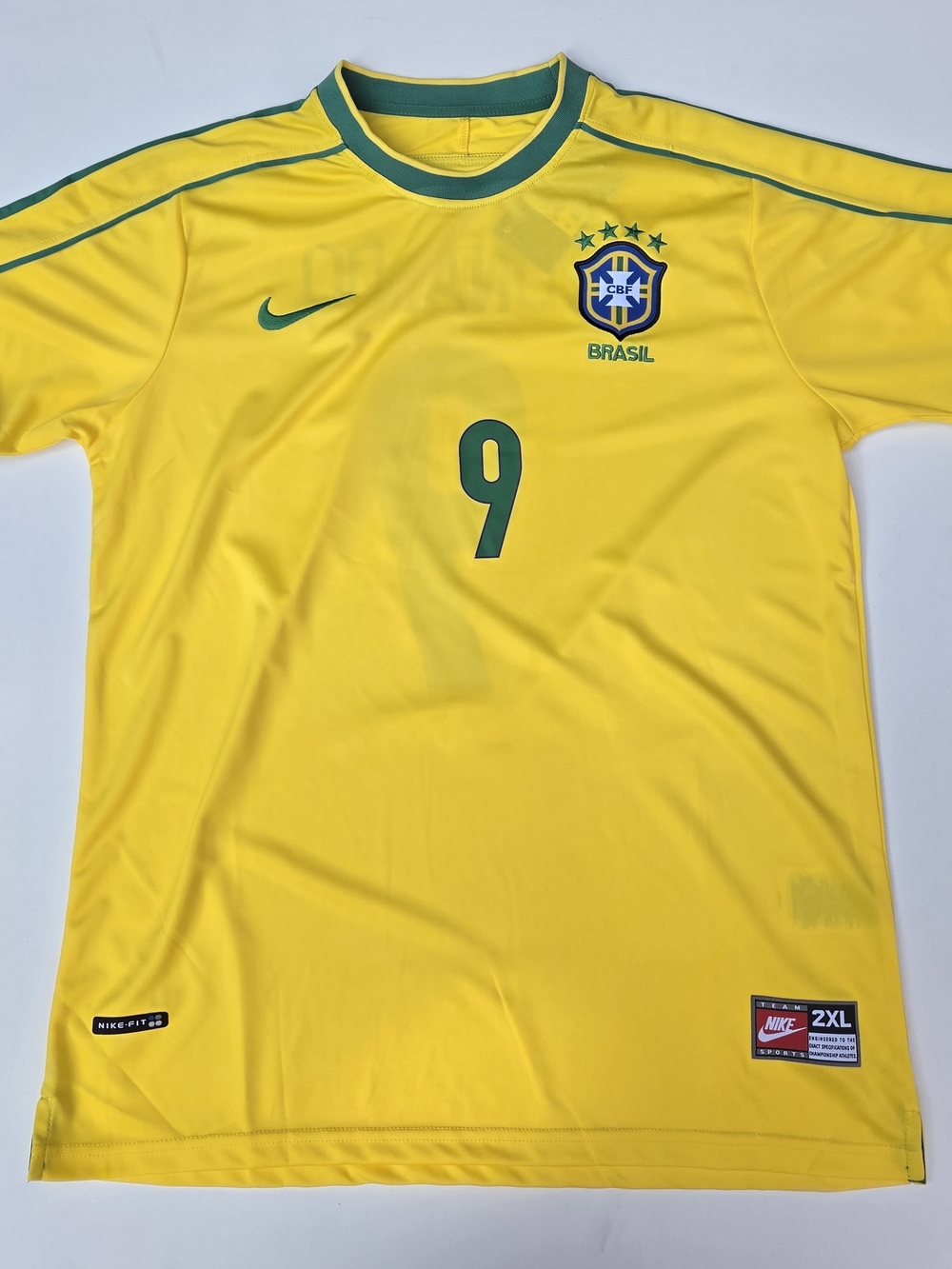 Ronaldo R9 1998 World Cup Brazil Brasil Yellow Jersey Size L-XL
